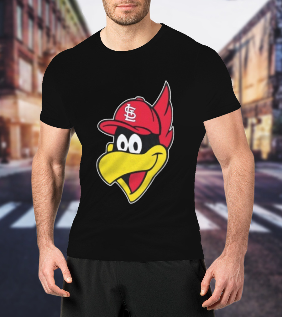 St. Louis Cardinals Fredbird Mascot Facecap Baseball T-Shirt