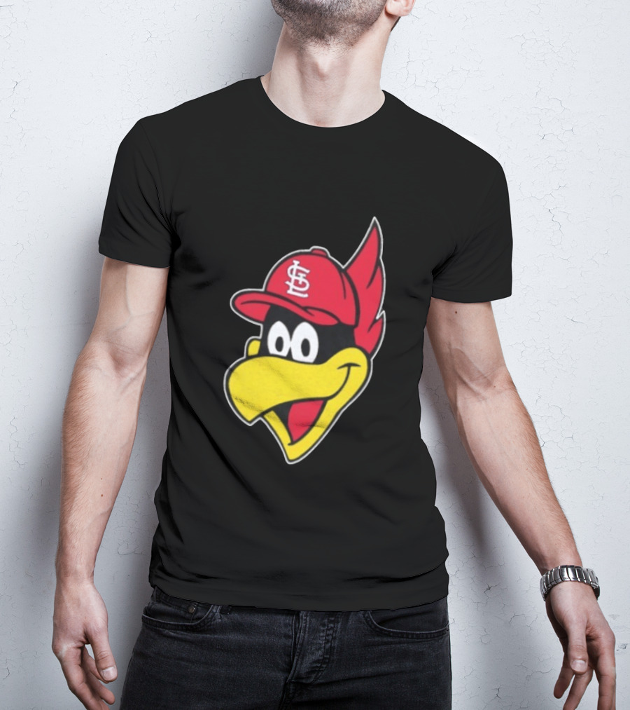 St. Louis Cardinals Fredbird Mascot Facecap Baseball T-Shirt