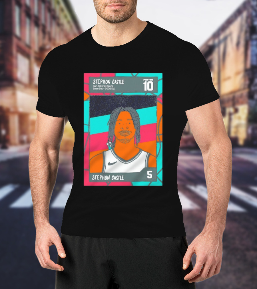 Stephon Castle Pristine 10 San Antonio Spurs Base Set Edition 2026 T-Shirt