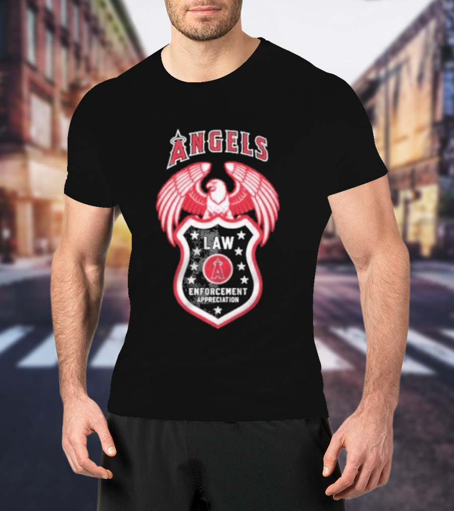 Angels Law Enforcement Appreciation 2026 Eagle Shield T-Shirt