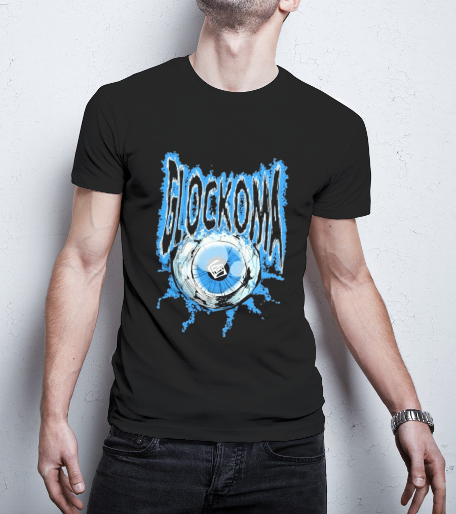 Key Glock Glockoma Eyeball Blue Splash T-Shirt
