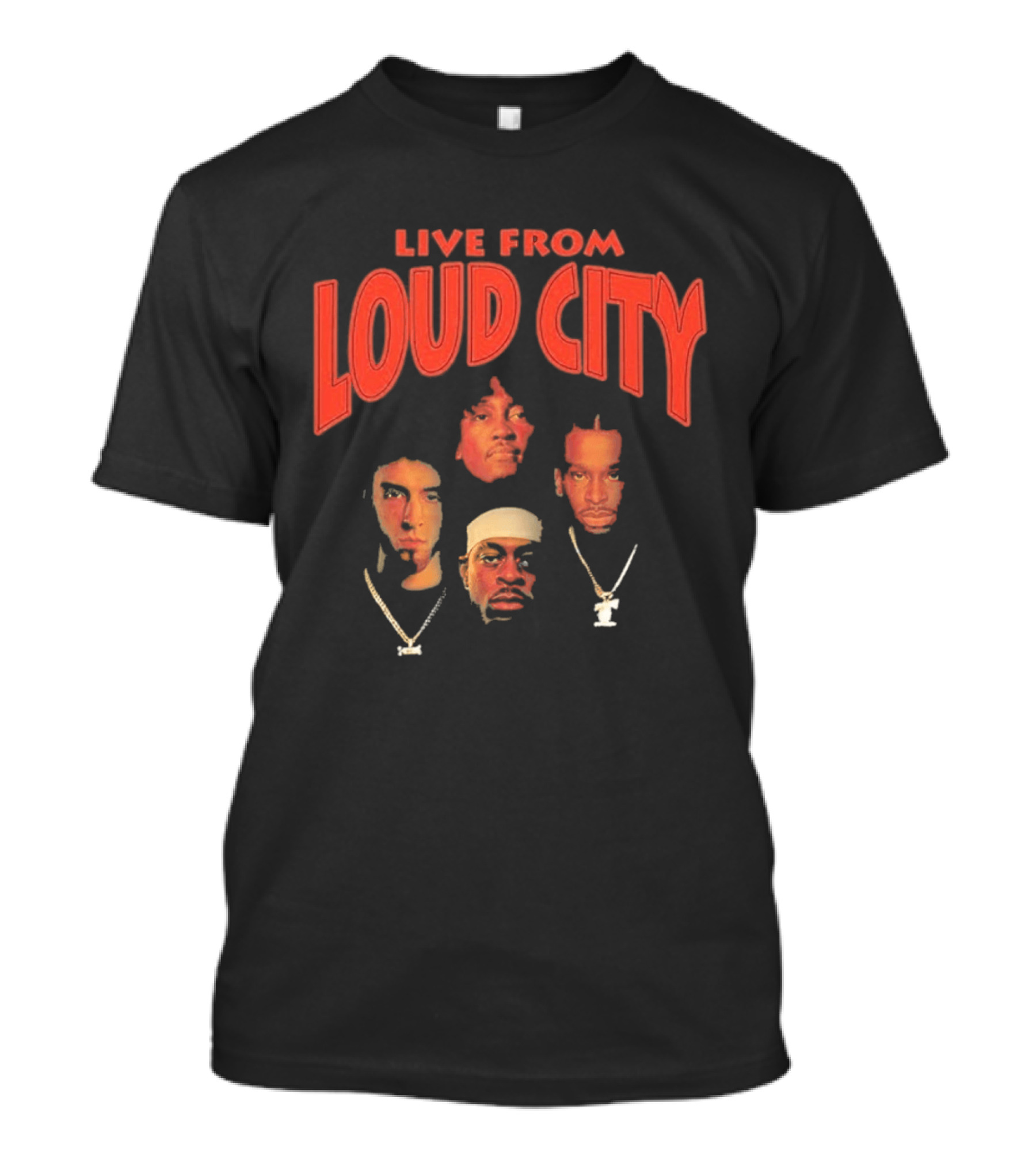 Live From Loud City Hip Hop Legends Faces And Chains T-Shirt