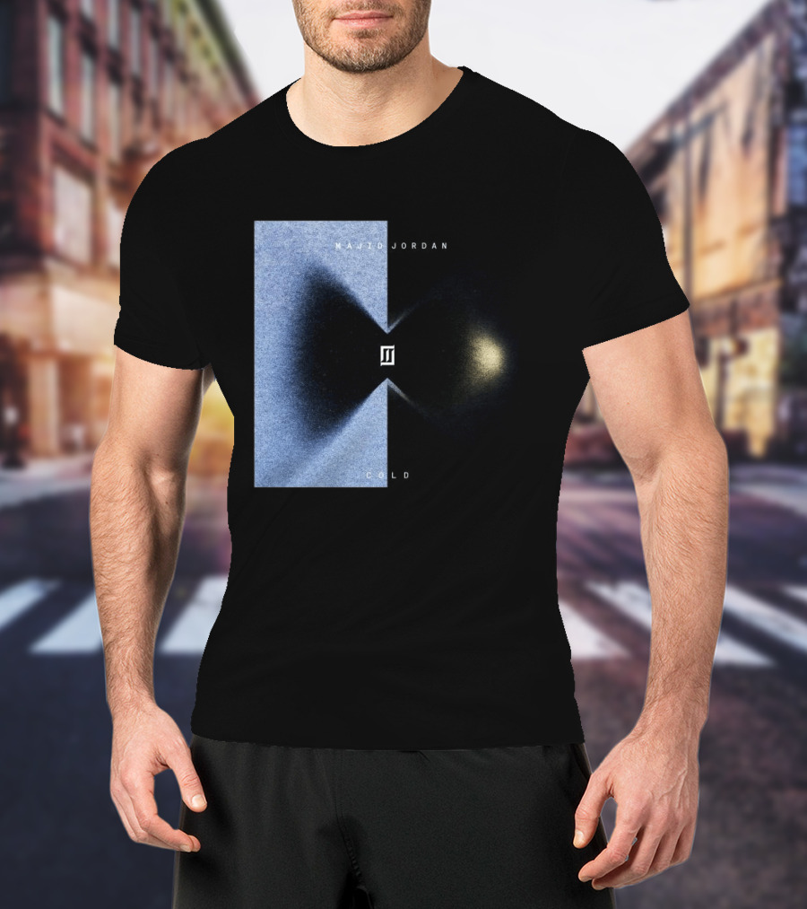 Majid Jordan Cold Album Cover Black And Blue Split T-Shirt