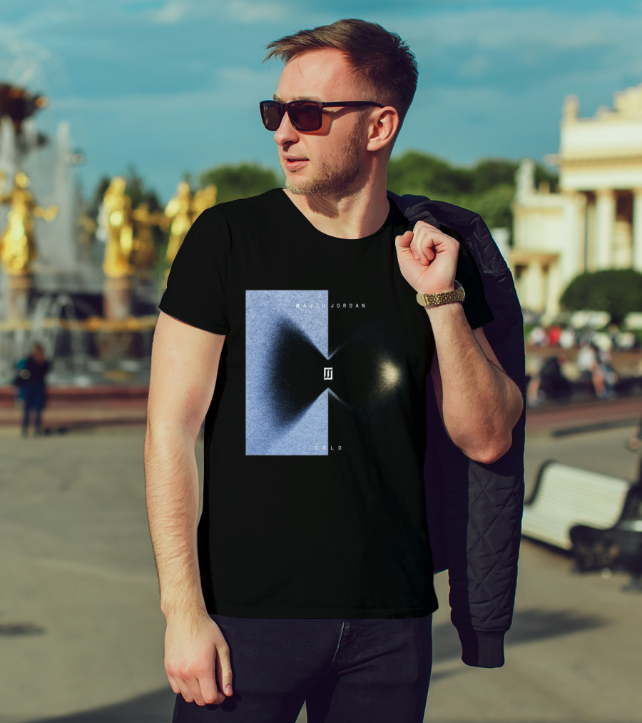 Majid Jordan Cold Album Cover Black And Blue Split T-Shirt