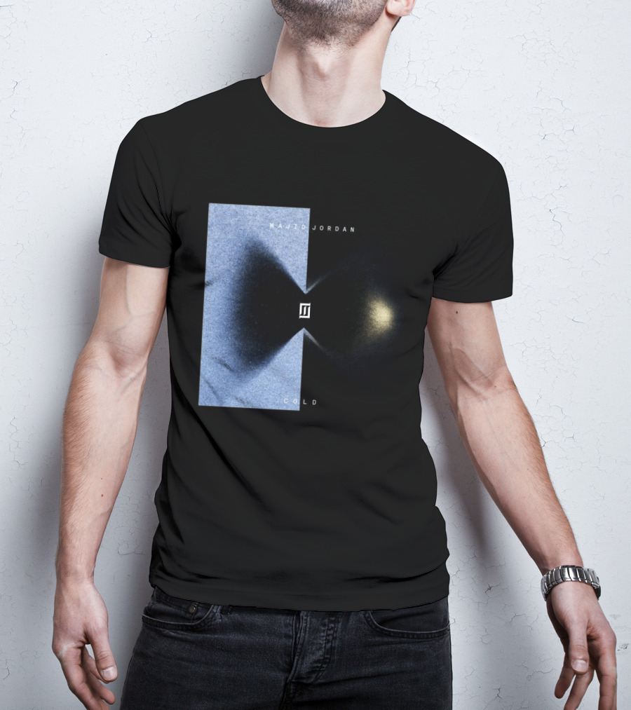 Majid Jordan Cold Album Cover Black And Blue Split T-Shirt
