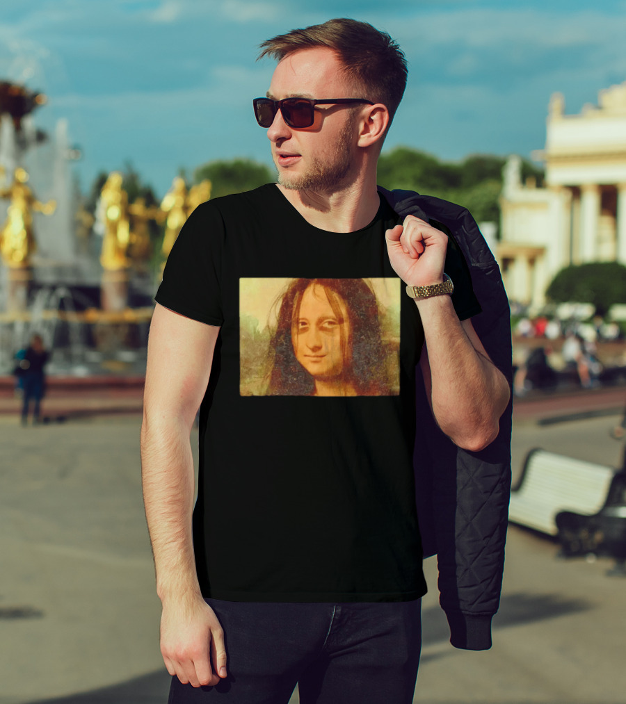 Mona Lisa Messy Hair Meme Remake T-Shirt