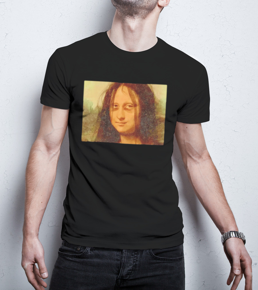 Mona Lisa Messy Hair Meme Remake T-Shirt