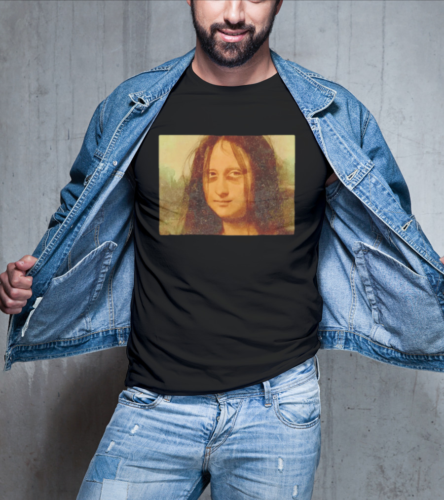Mona Lisa Messy Hair Meme Remake T-Shirt