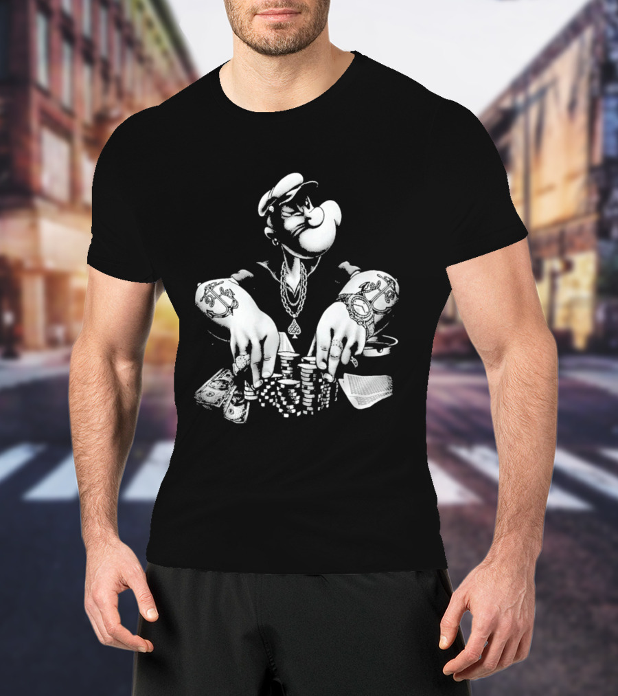 Original Jackson Popeyes Poker Pimp Playing Cards T-Shirt