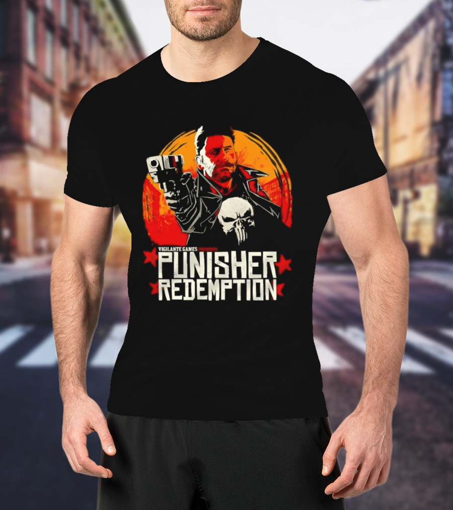 Punisher Redemption Red Dead Vigilante Games T-Shirt