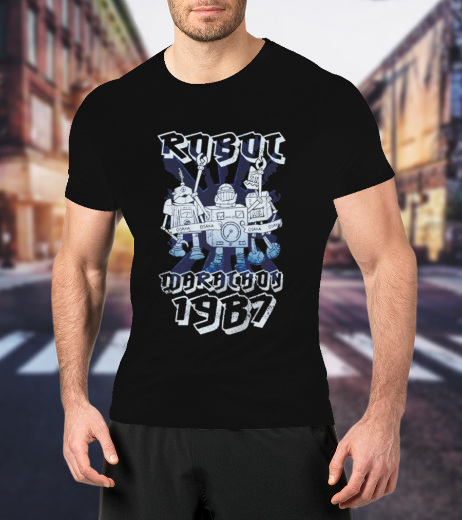 Robot Osaka Marathon 1987 Racing Bots T-Shirt