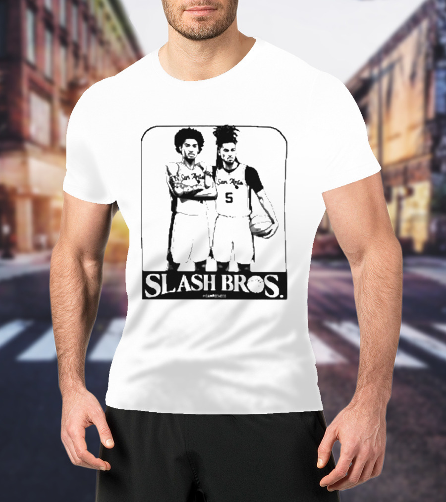 San Antonio Spurs Slash Bros Basketball Players T-Shirt