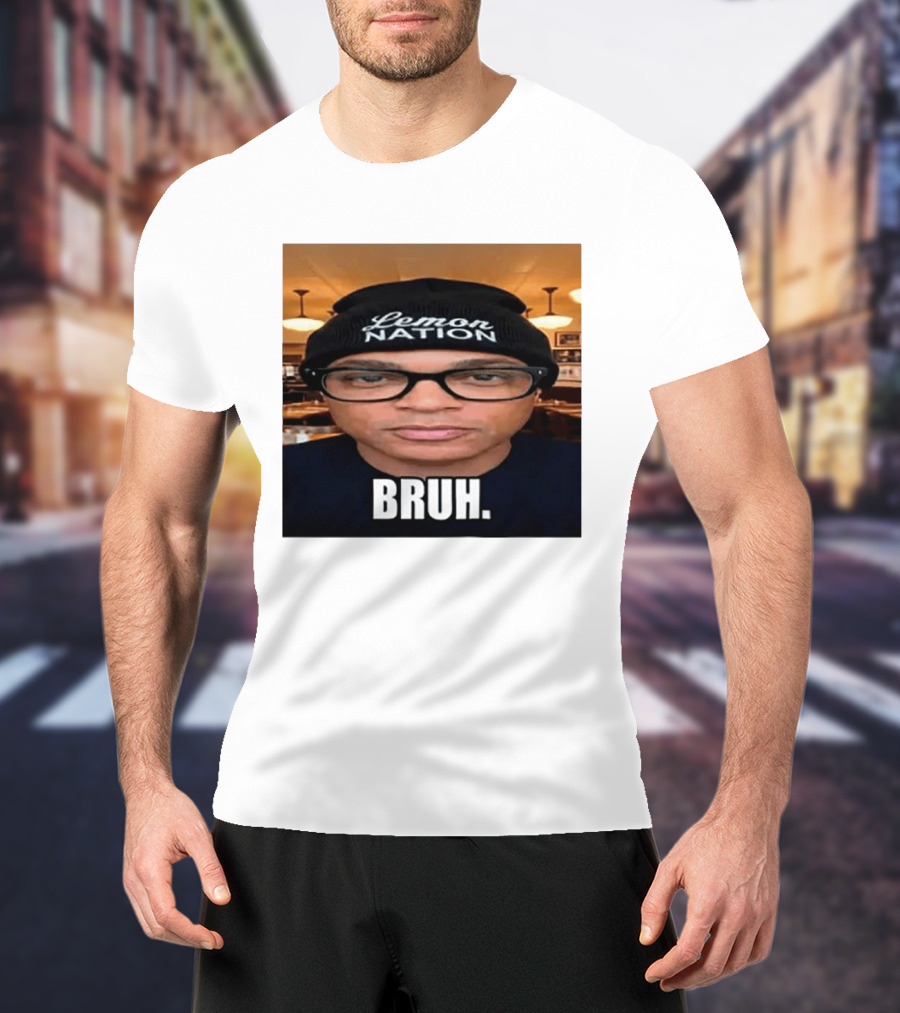 Lemon Nation Beanie Glasses Meme Bruh T-Shirt