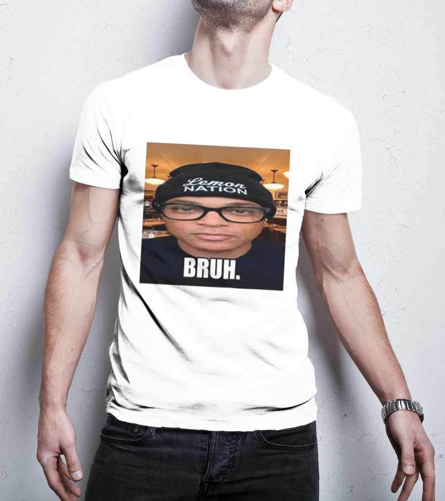Lemon Nation Beanie Glasses Meme Bruh T-Shirt