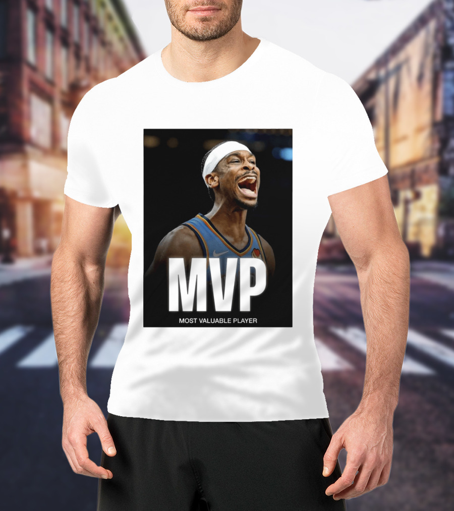 Shai Gilgeous Alexander MVP Most Valuable Player OKC Thunder Celebration T-Shirt