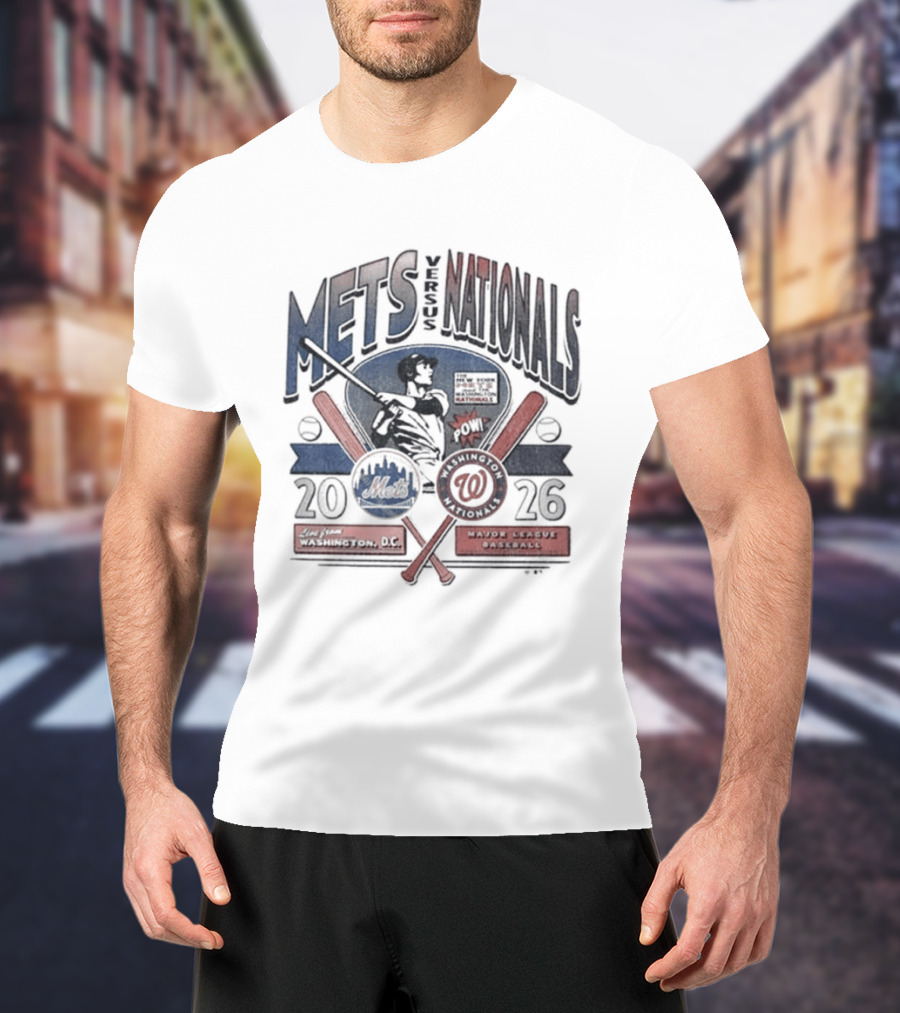 Mets Nationals 2026 Washington DC New York Baseball Matchup T-Shirt