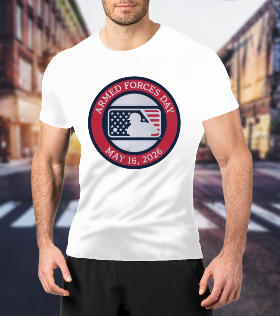 MLB Armed Forces Day May 16 2026 Stars And Stripes Circle T-Shirt
