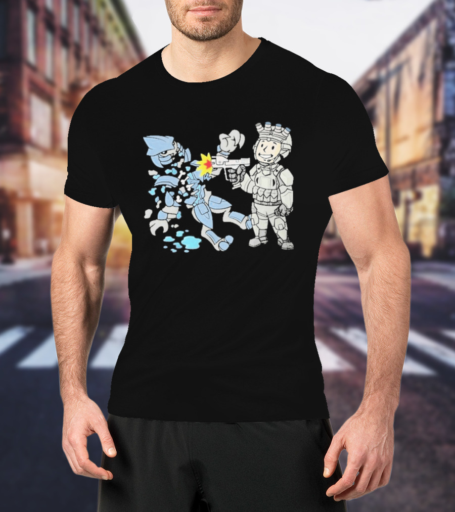 Xeno Slayer Threat Llama Alien Battle Scene T-Shirt