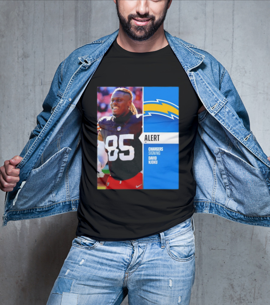 Alert Chargers Signing David Njoku Player 85 T-Shirt
