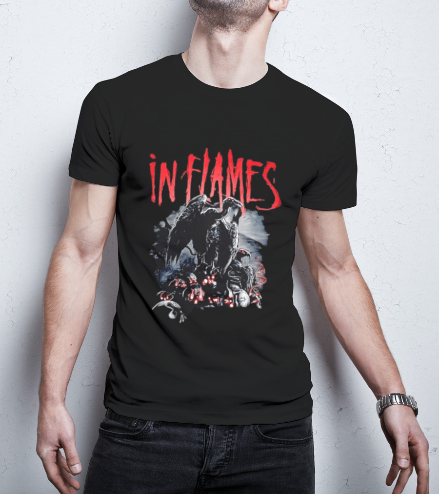 In Flames Meet Your Maker Gothic Vulture Scene T-Shirt