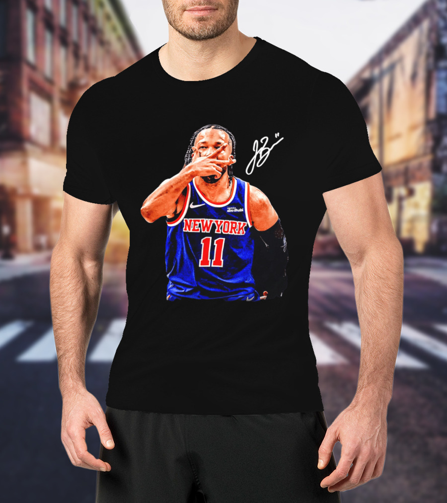Jalen Brunson New York Knicks Jersey Number 11 Signature Series T-Shirt
