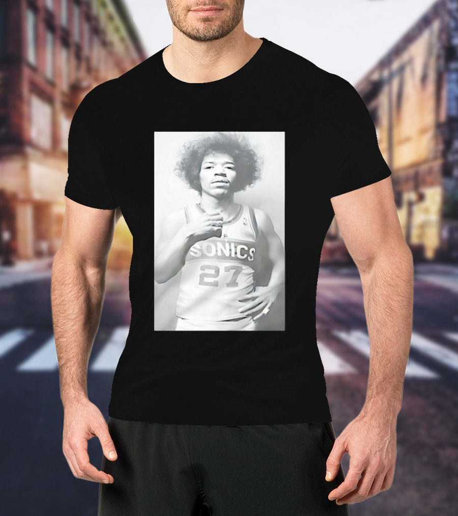 Jimi Hendrix Seattle Sonics Jersey 27 T-Shirt