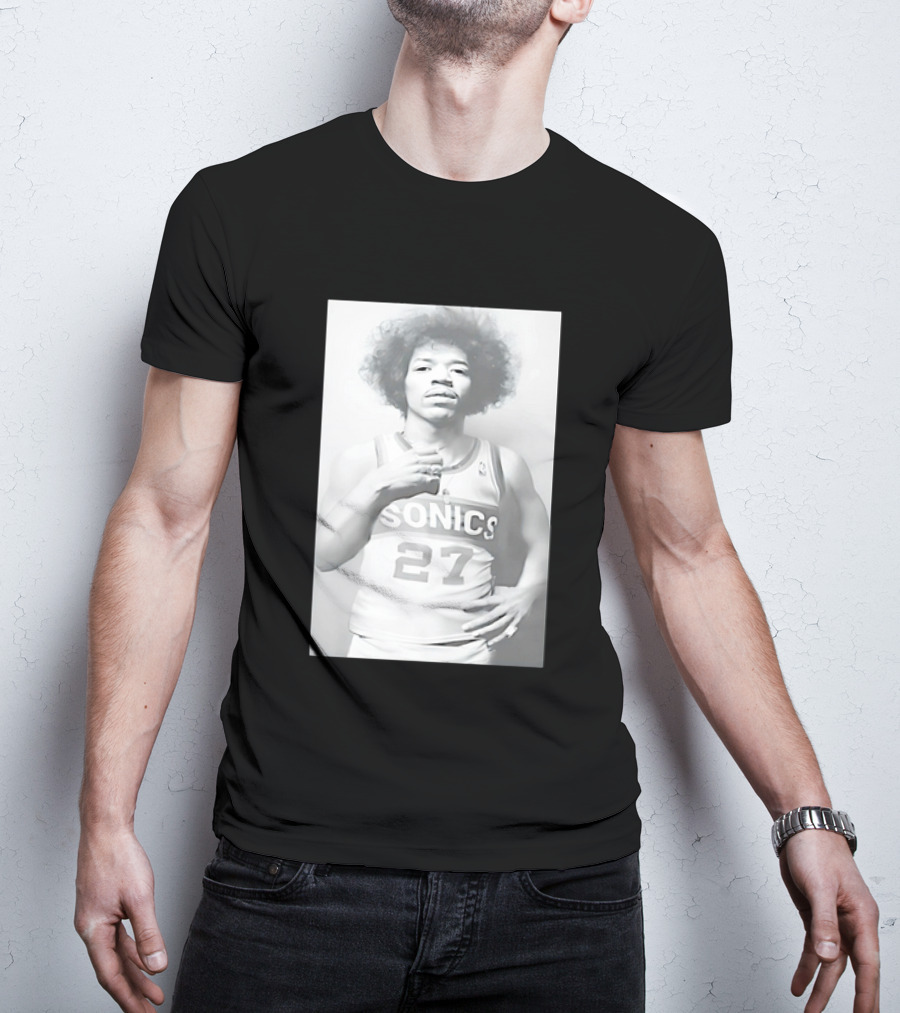 Jimi Hendrix Seattle Sonics Jersey 27 T-Shirt