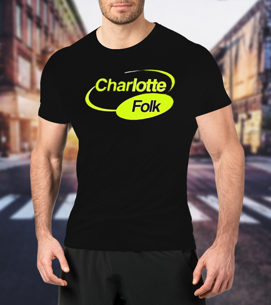 Charlotte Folk Neon Green Swirl T-Shirt
