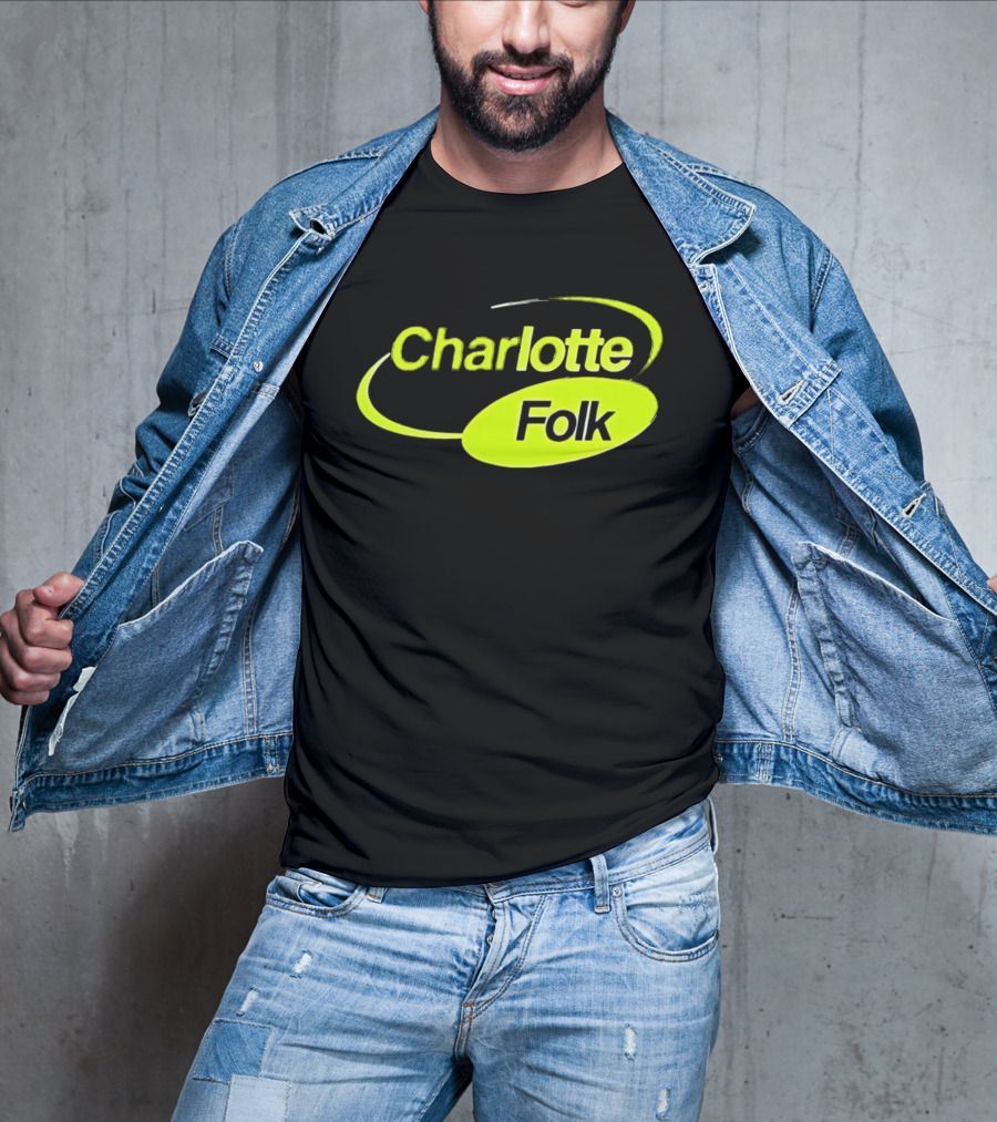 Charlotte Folk Neon Green Swirl T-Shirt
