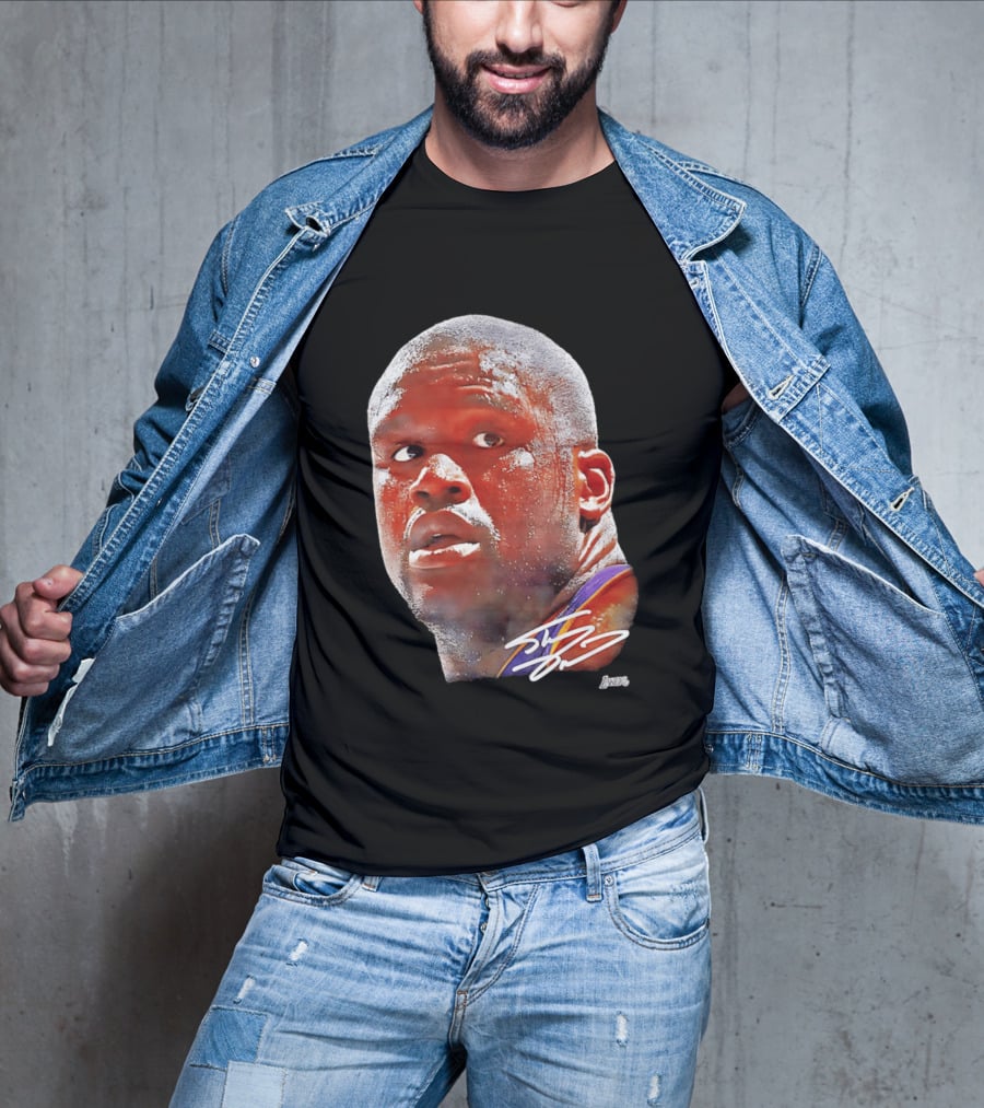 Los Angeles Lakers Shaquille O'Neal Signature Big Face Legends T-Shirt