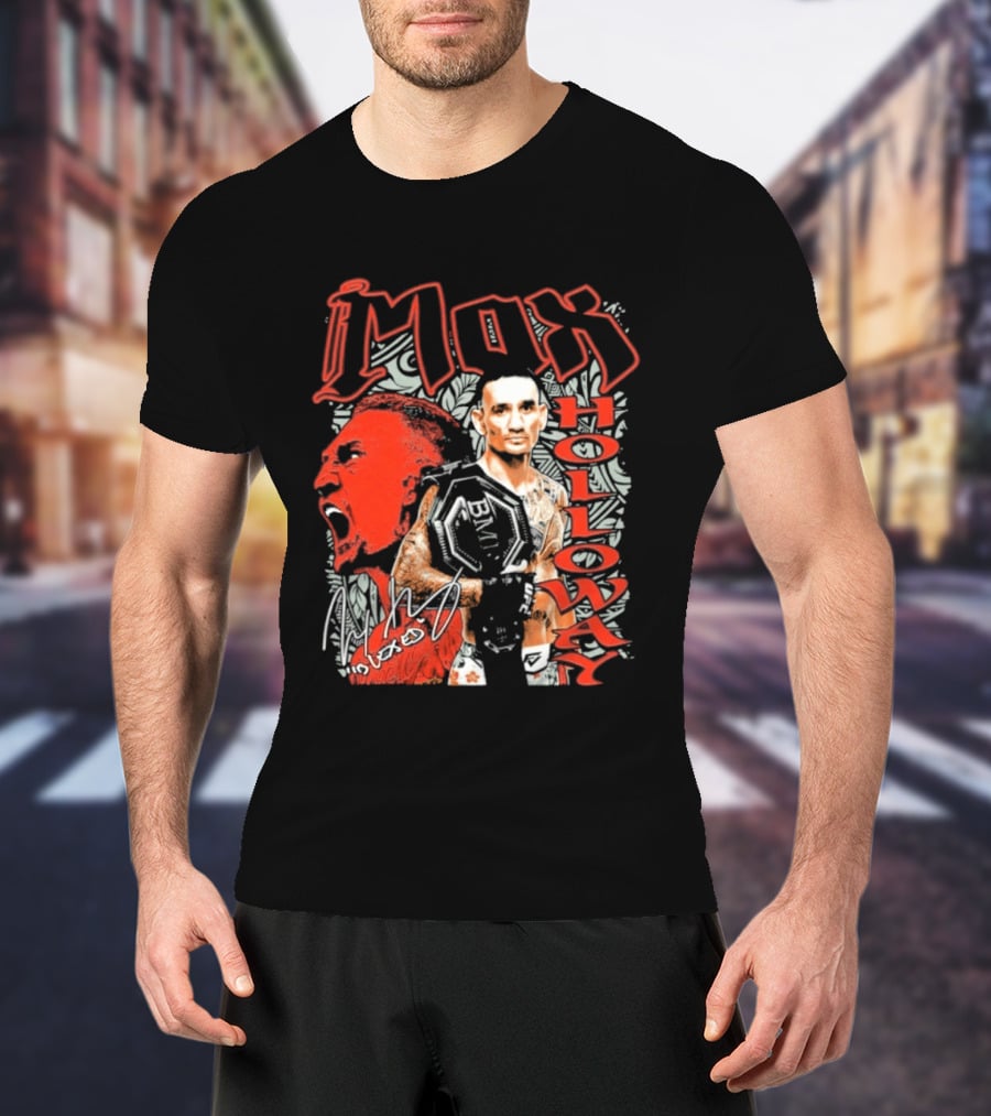 Max Holloway 2026 Bold Red Fighter T-Shirt