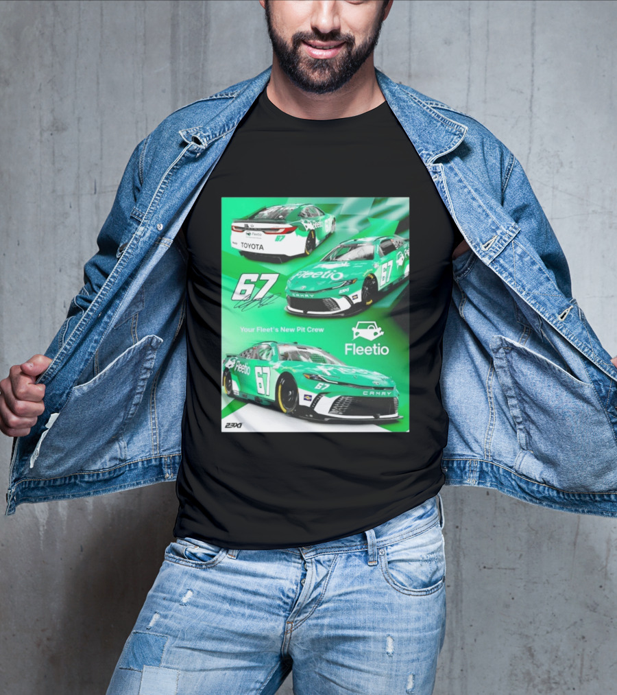 Corey Heim 23XI Racing Toyota Camry XSE Fleetio NASCAR 67 T-Shirt