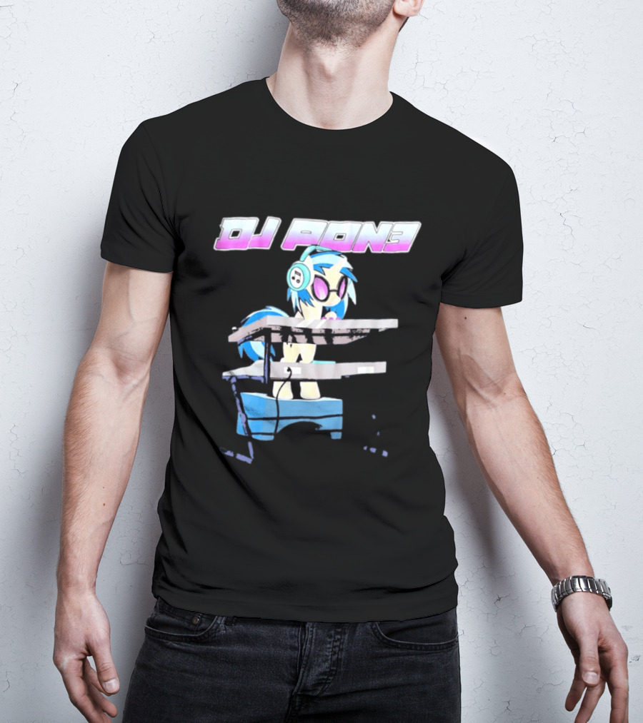 DJ Pon3 My Little Pony Character With Headphones And Turntable T-Shirt