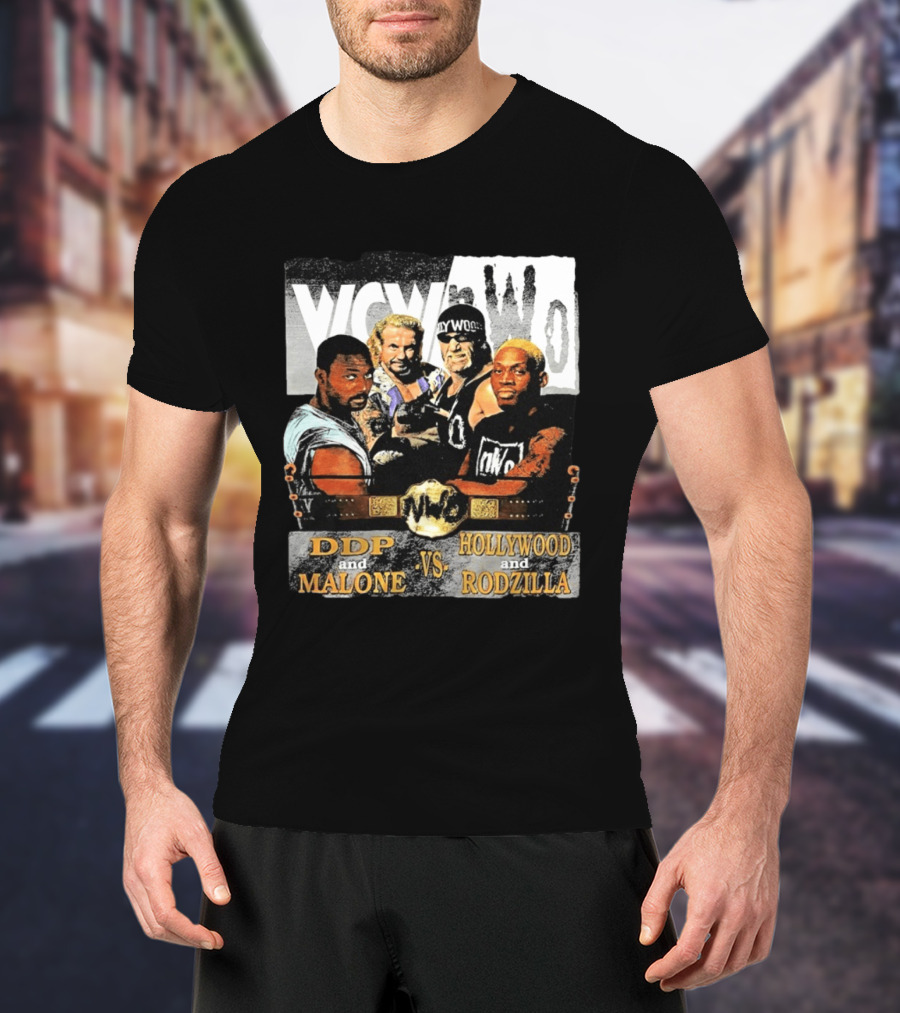 WCW NWo DDP And Malone Vs Hollywood And Rodzilla 90s Wrestling T-Shirt