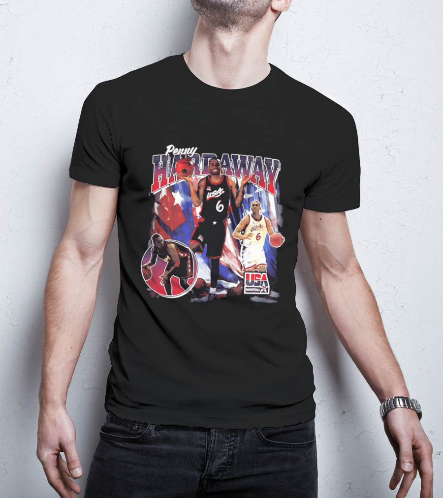 Penny Hardaway USA Basketball Legend Stars And Stripes USA Basketball T-Shirt