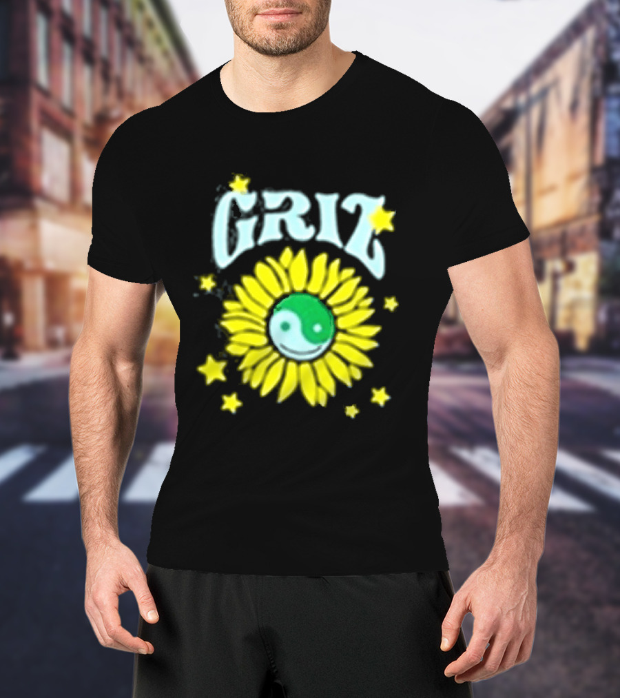 Griz Sunflower Yin Yang Starry T-Shirt