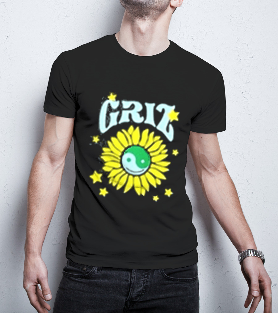Griz Sunflower Yin Yang Starry T-Shirt