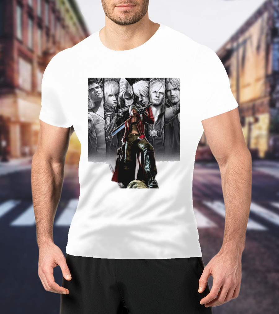 Dante Gen Devil May Cry Anime Collage Character Montage T-Shirt