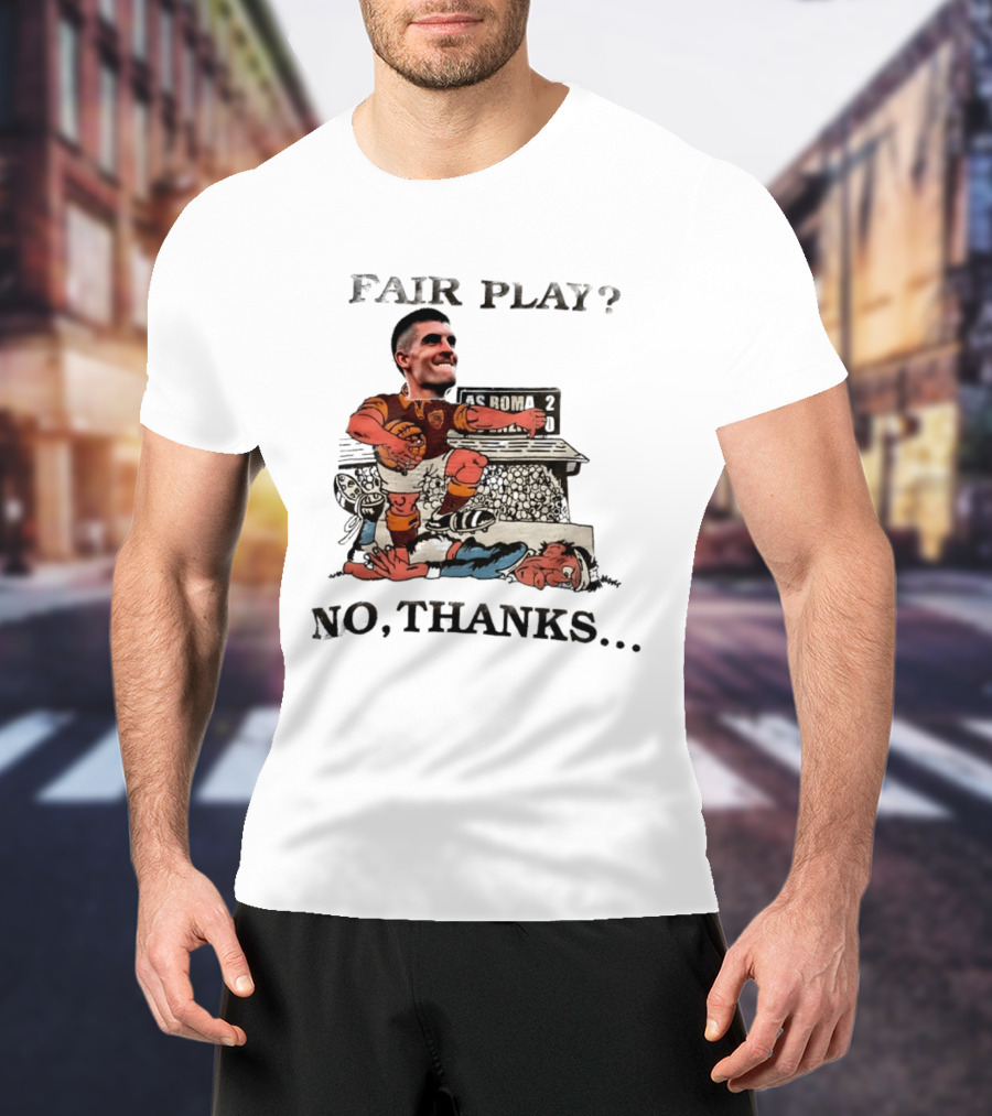 Gianluca Mancini AS Roma Fair Play No Thanks Comic T-Shirt