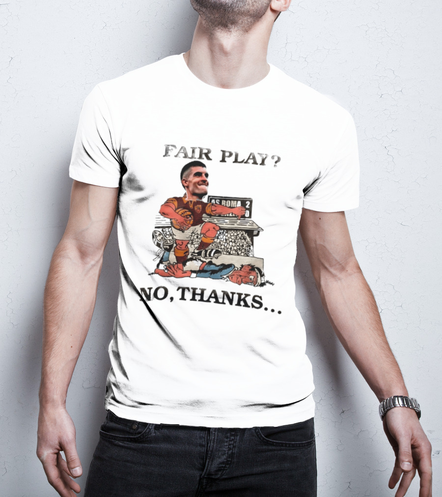 Gianluca Mancini AS Roma Fair Play No Thanks Comic T-Shirt