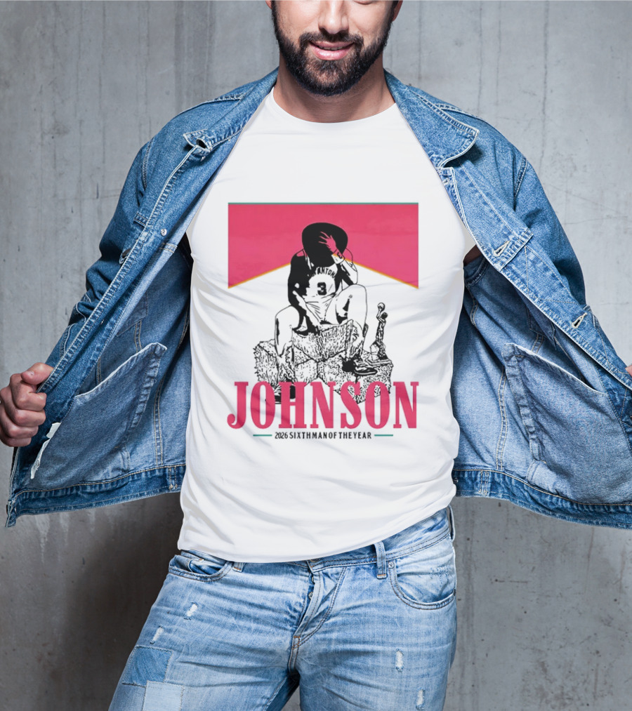 San Antonio Spurs 26 Johnson 2023 Sixth Man Of The Year T-Shirt