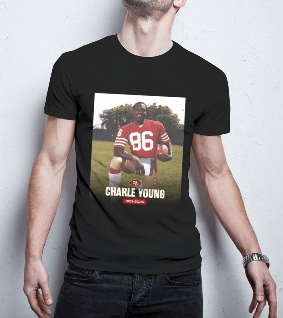 San Francisco 49ers Charle Young 86 1951 2026 T-Shirt
