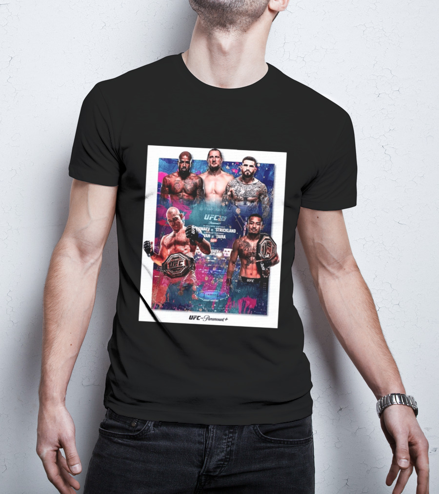 UFC 328 Khamzat Chimaev Vs Sean Strickland Joshua Van Vs Tatsuro Taira May 9 2026 Event UFC X Paramount Plus T-Shirt