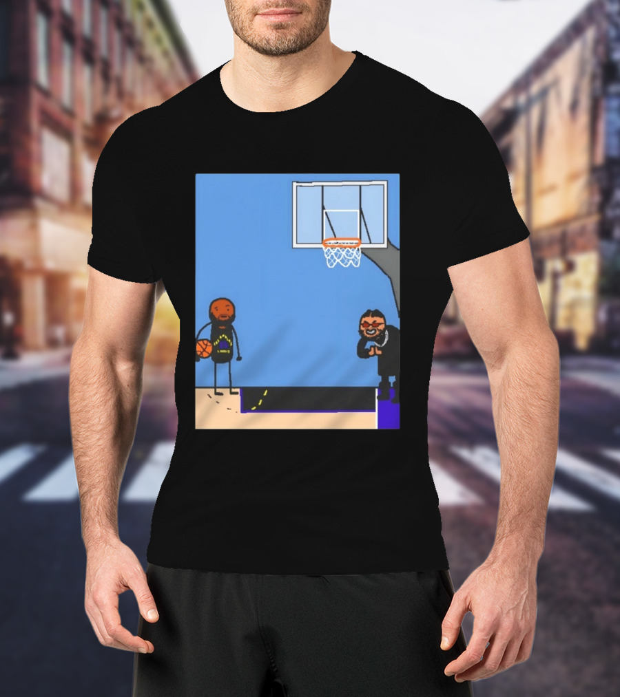 Villain Brooks Vs Dillon Brooks Basketball Humor Phoenix Suns Sketch T-Shirt