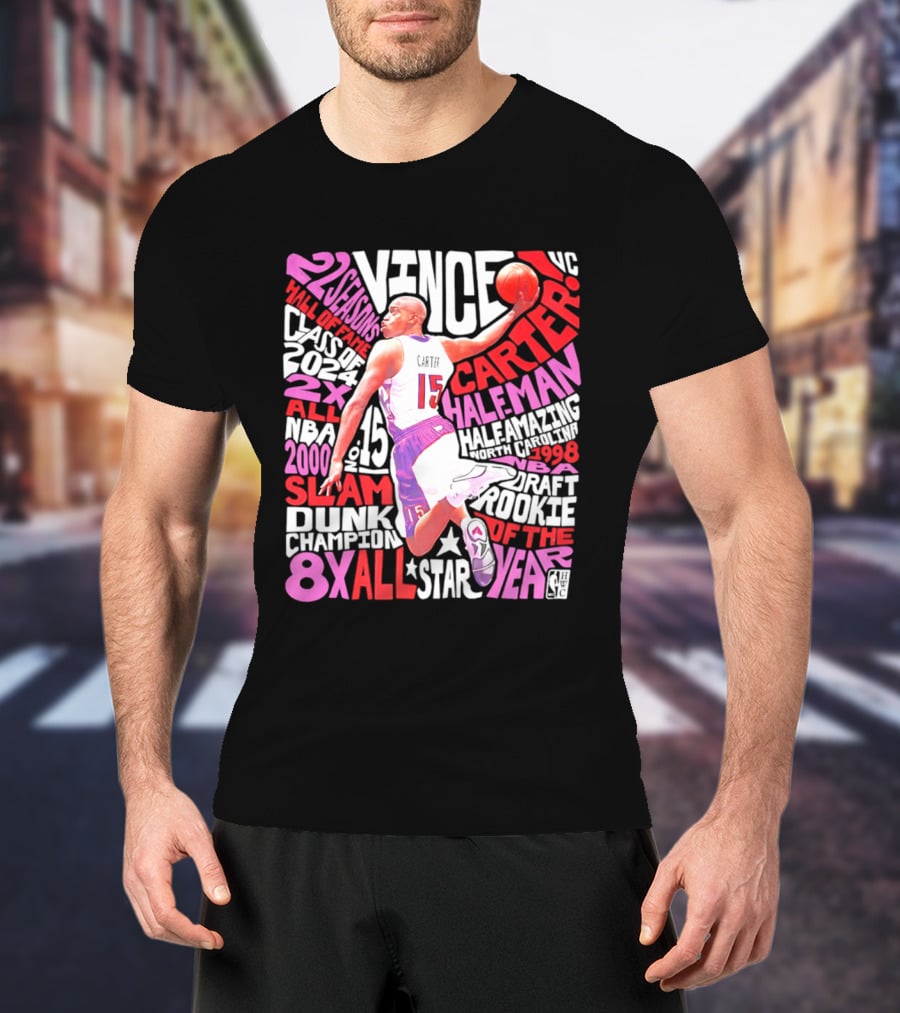 Vince Carter Toronto Raptors Slam Dunk Champion Half Man Half Amazing T-Shirt