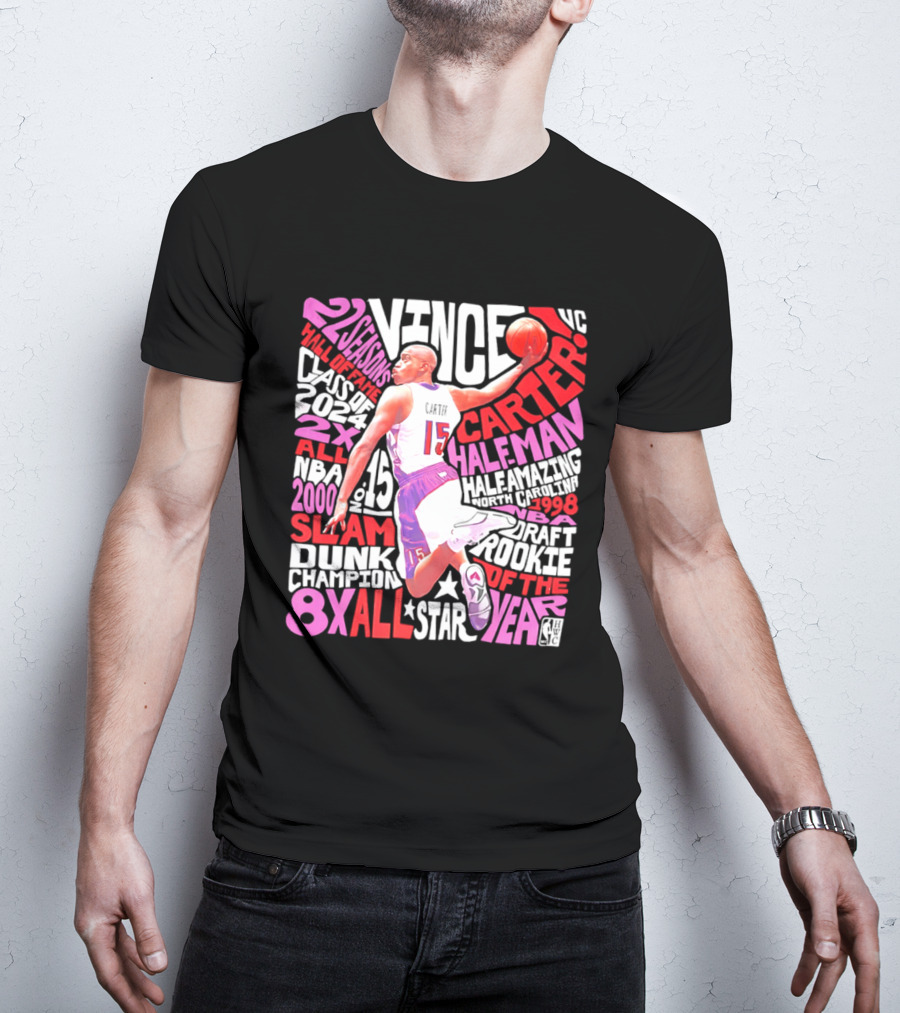 Vince Carter Toronto Raptors Slam Dunk Champion Half Man Half Amazing T-Shirt