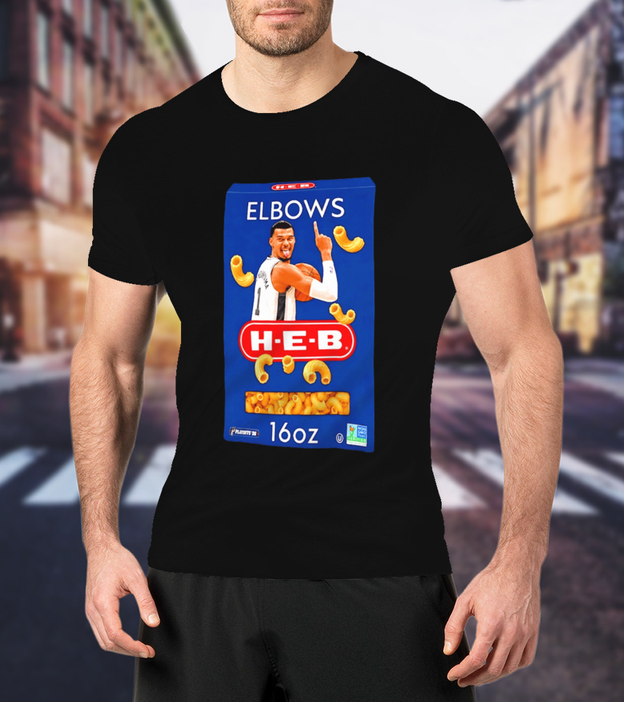 San Antonio Spurs Wemby HEB Elbows 16oz Playoffs Meme T-Shirt