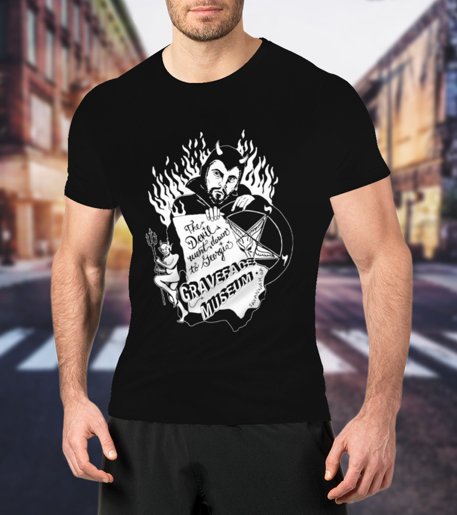 Anton LaVey Church Of Satan Graveface Museum The Devil Went Down To Georgia T-Shirt