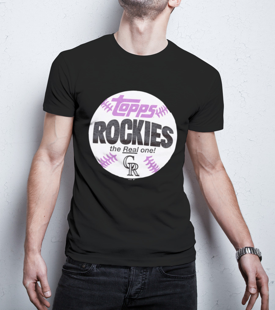 Topps Rockies The Real One Colorado Rockies MLB Baseball Card T-Shirt