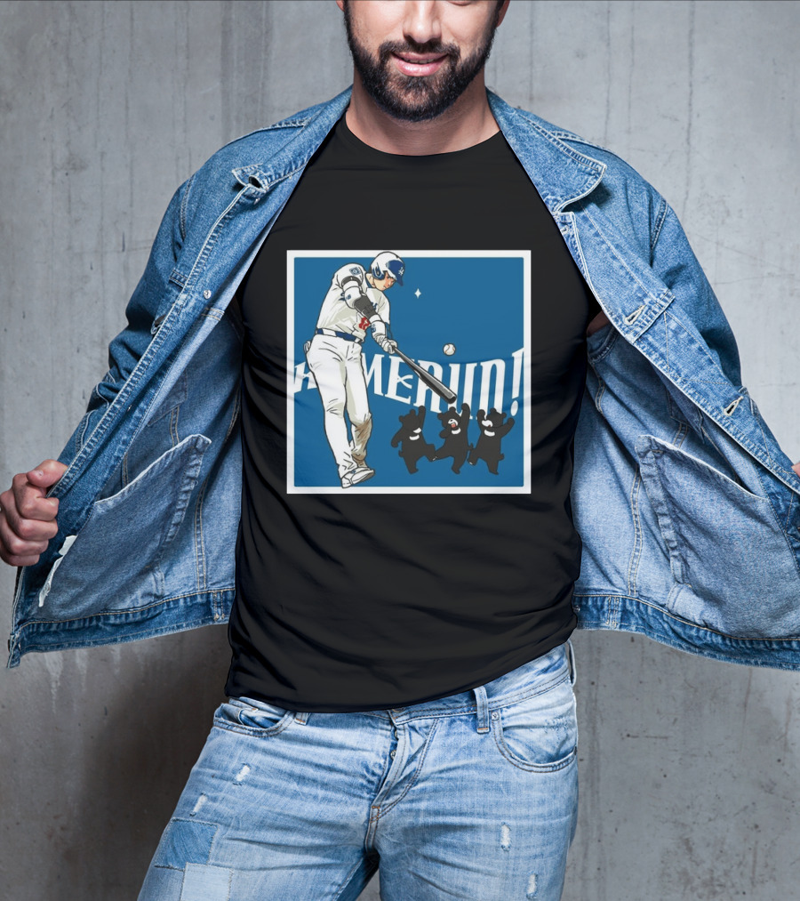Shohei Ohtani Los Angeles Dodgers Home Run Anime Bears T-Shirt